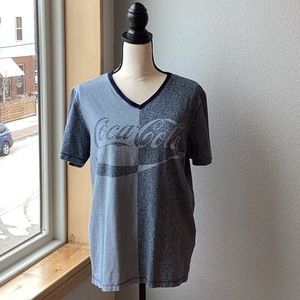 Coca-Cola Blue Two-Tone Short-Sleeve Shirt